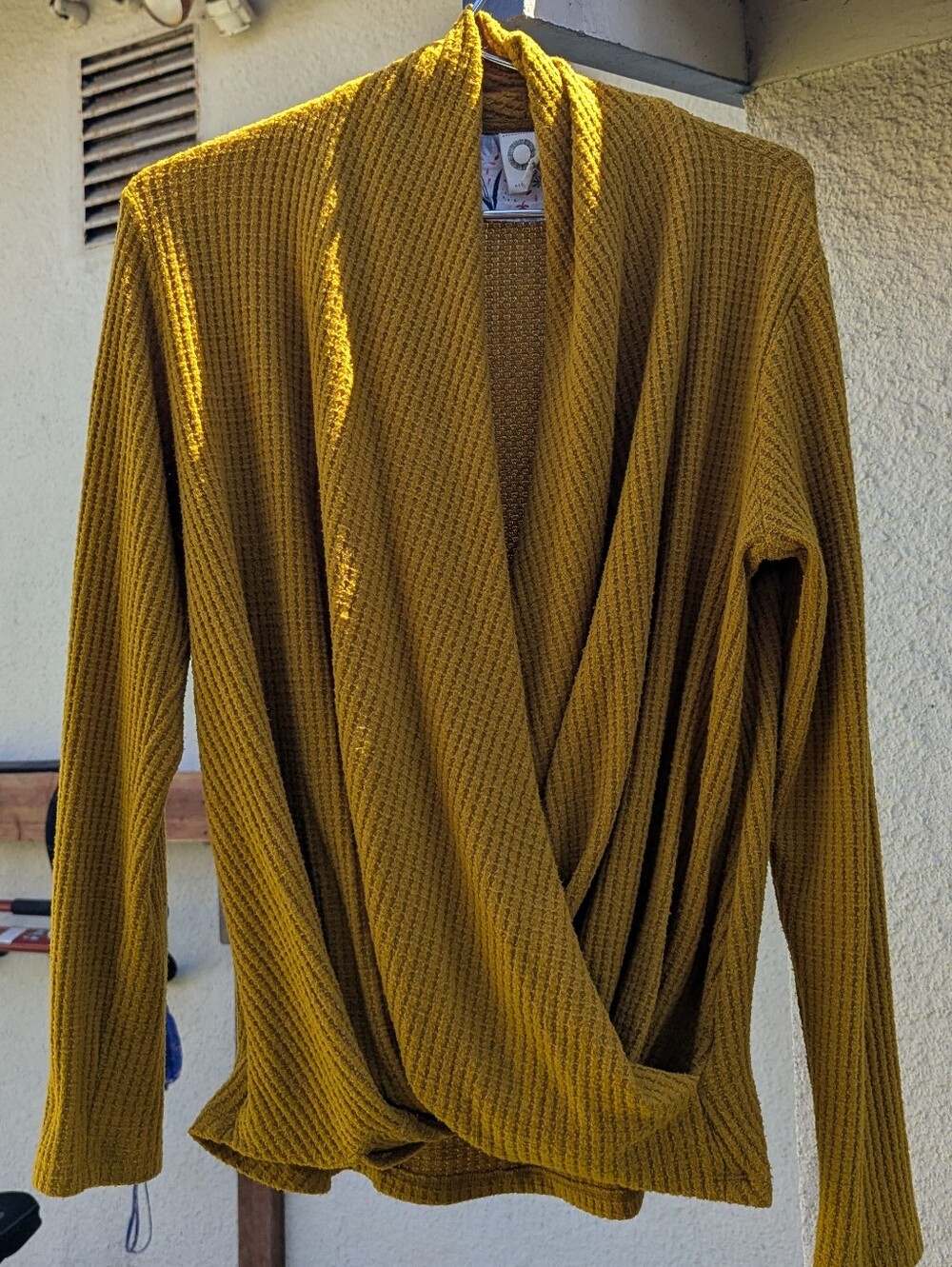 Anthropologie  Mustard Wrap Top